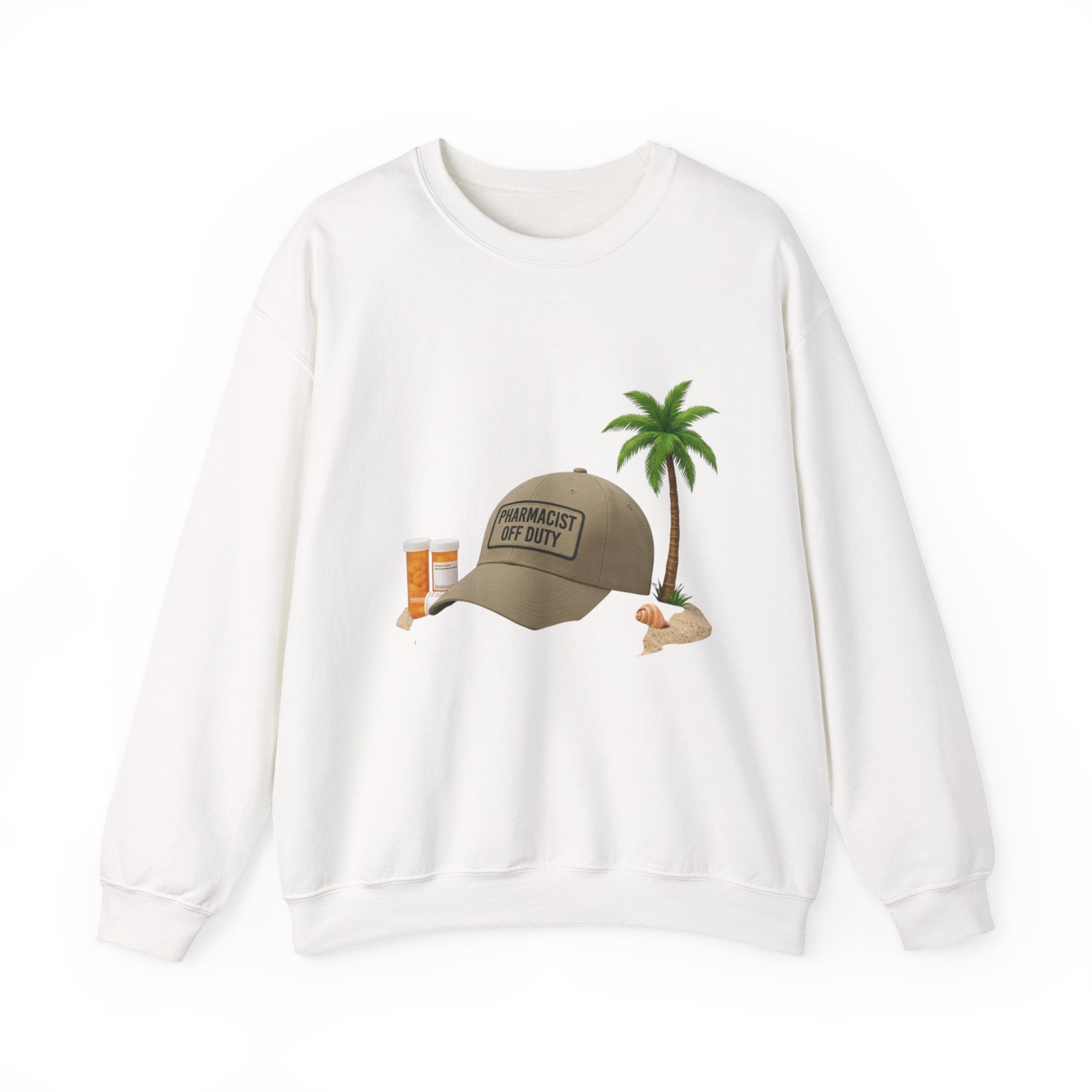 Vacation Vibes Sweatshirt — 'Pharmacist Off Duty' Palm Tree Travel Crewneck