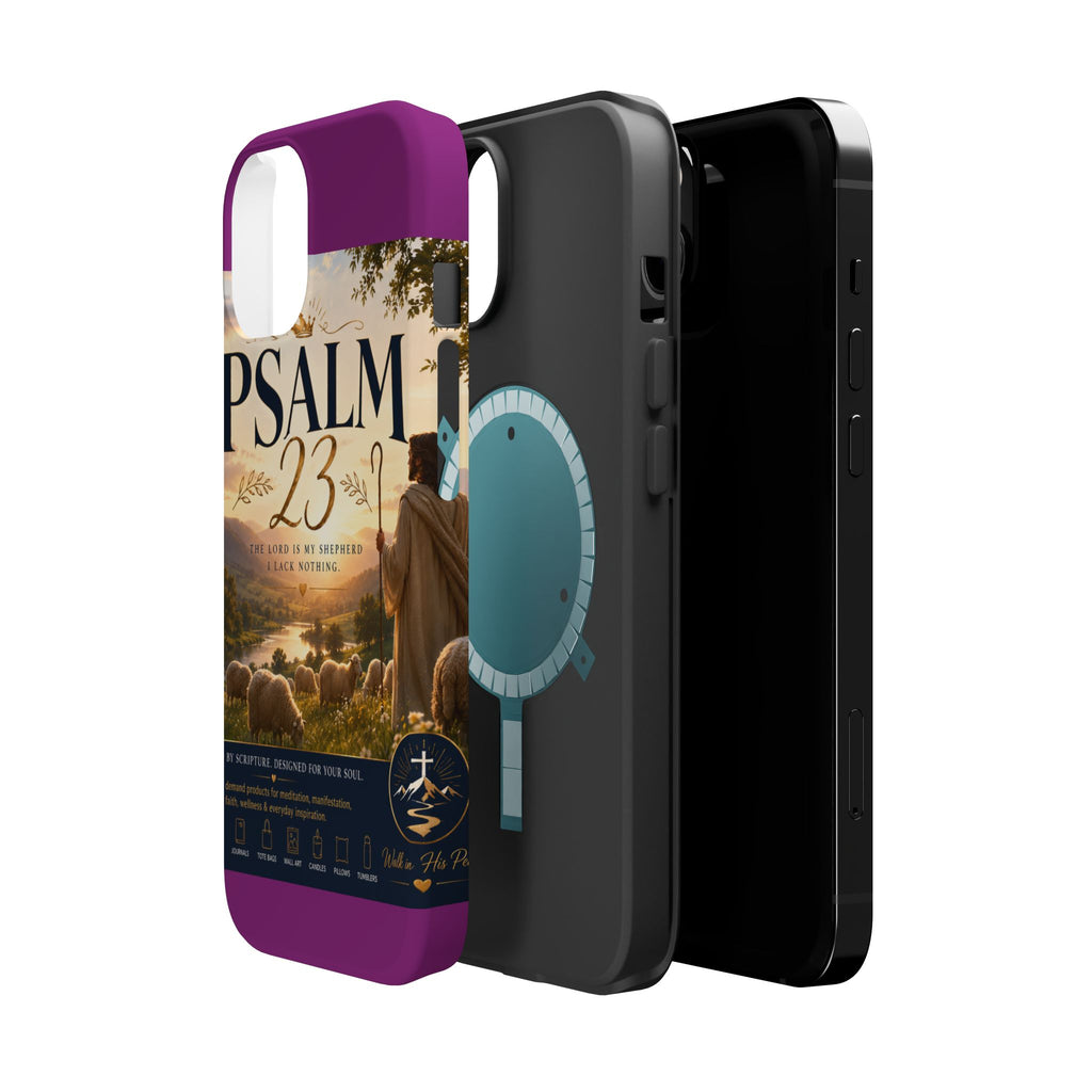 Psalm 23 Phone Case — Magnetic Impact-Resistant Christian iPhone Cover