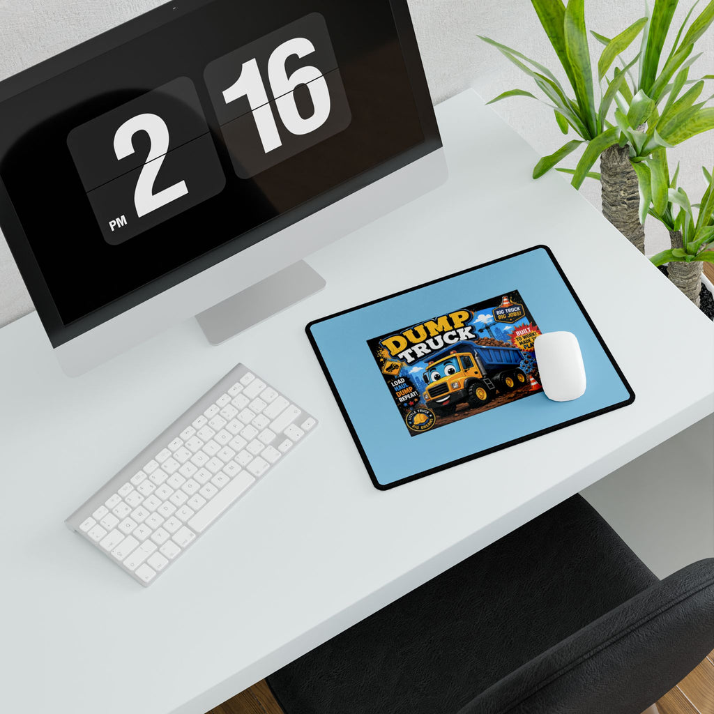Dump Truck Kids Desk Mat — Construction-Themed Gaming & Study Mouse Pad