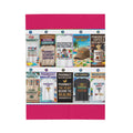 Pharmacist Gifts Velveteen Plush Blanket – Funny Pharmacy Slogans Collage Throw for Pharmacists