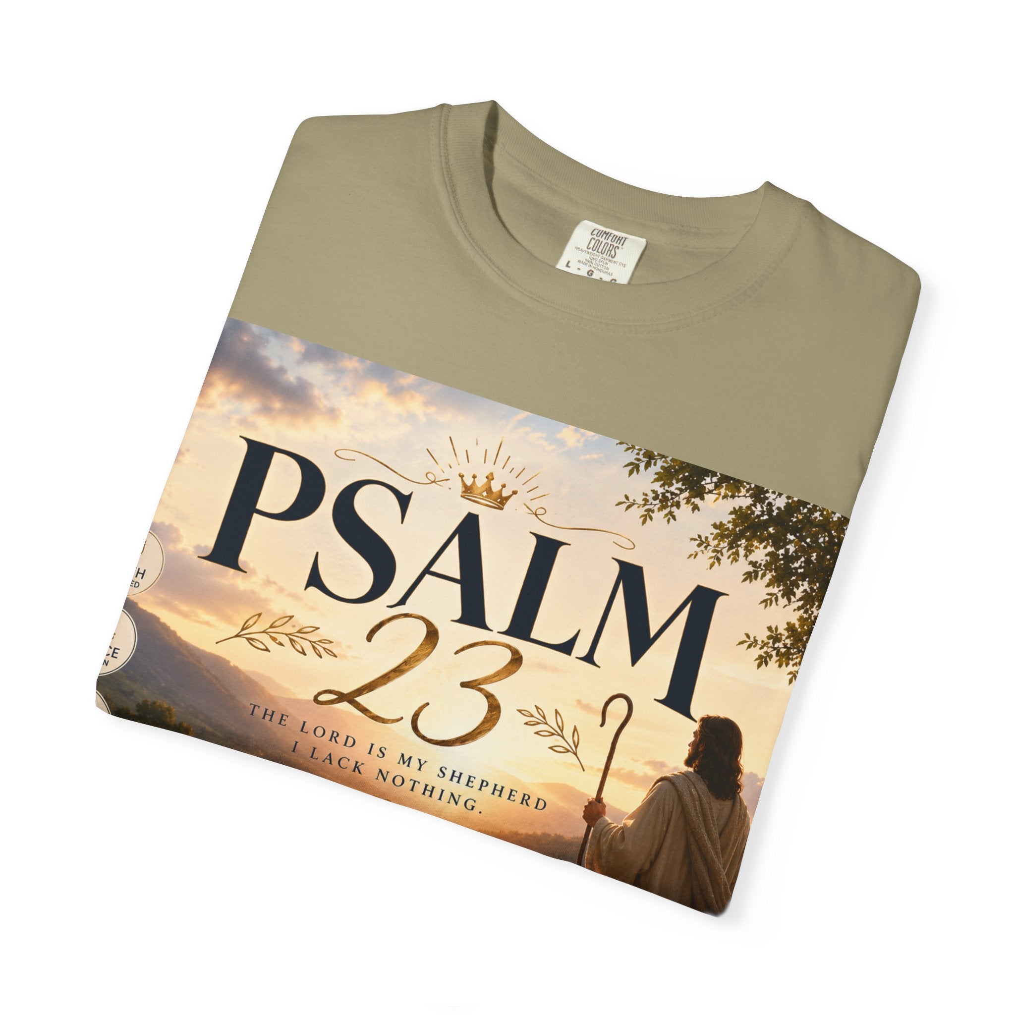 Psalm 23 T-Shirt — Christian Faith Shepherd Graphic Tee
