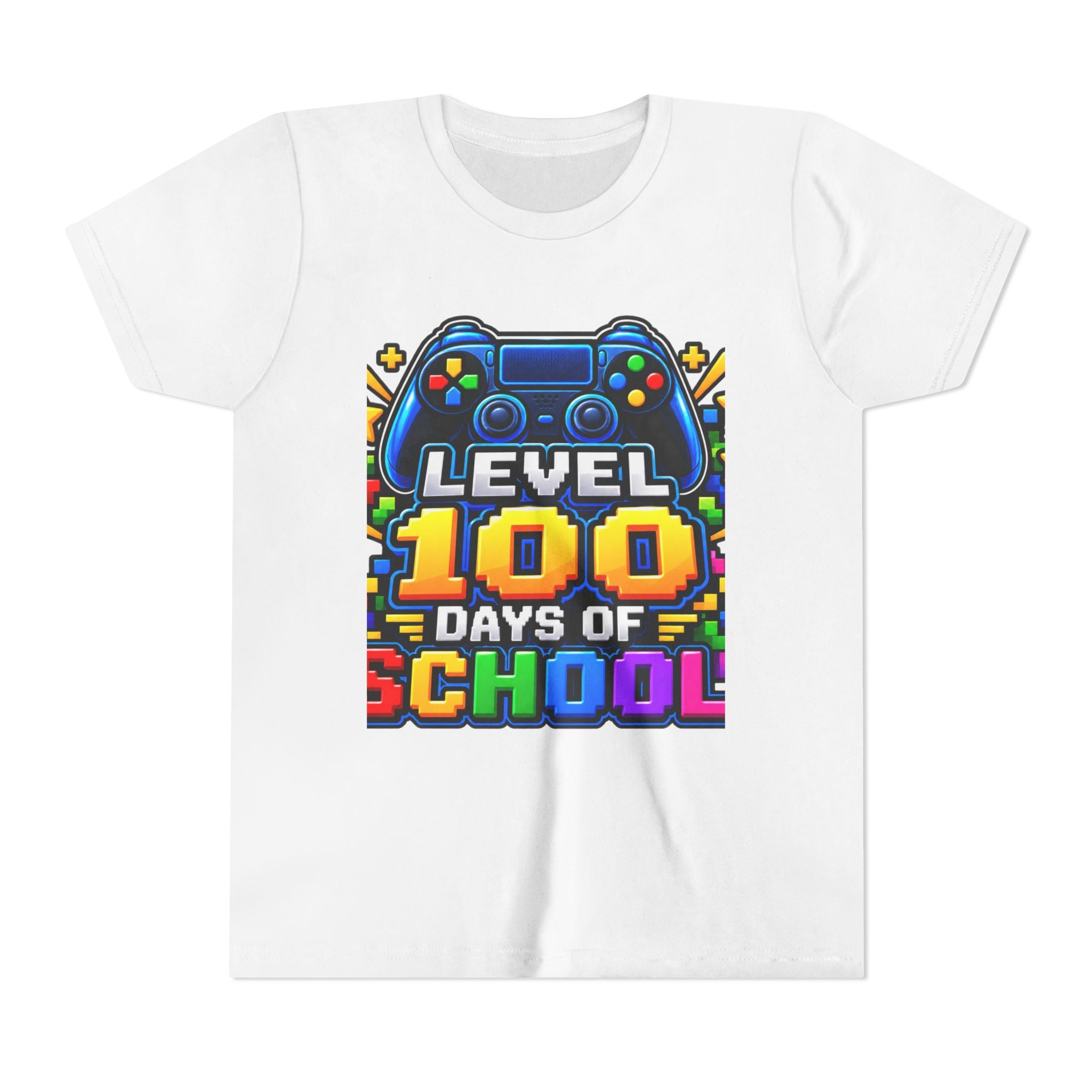 Level 100 Days of School Youth Tee — Gamer 100th Day of School Shirt