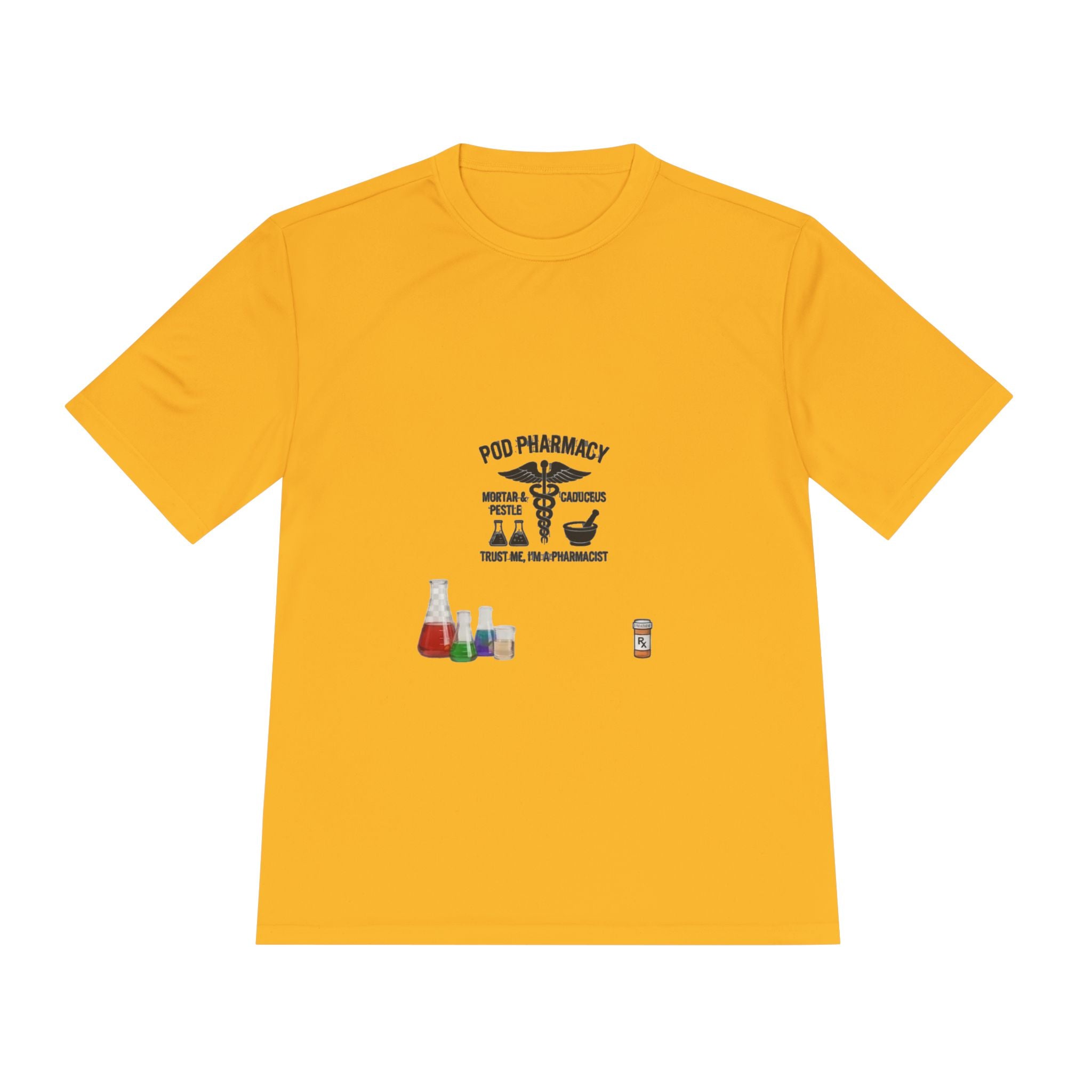 Lab Tech Tee — 'PhD Pharmacy' Science Beakers Graphic Shirt