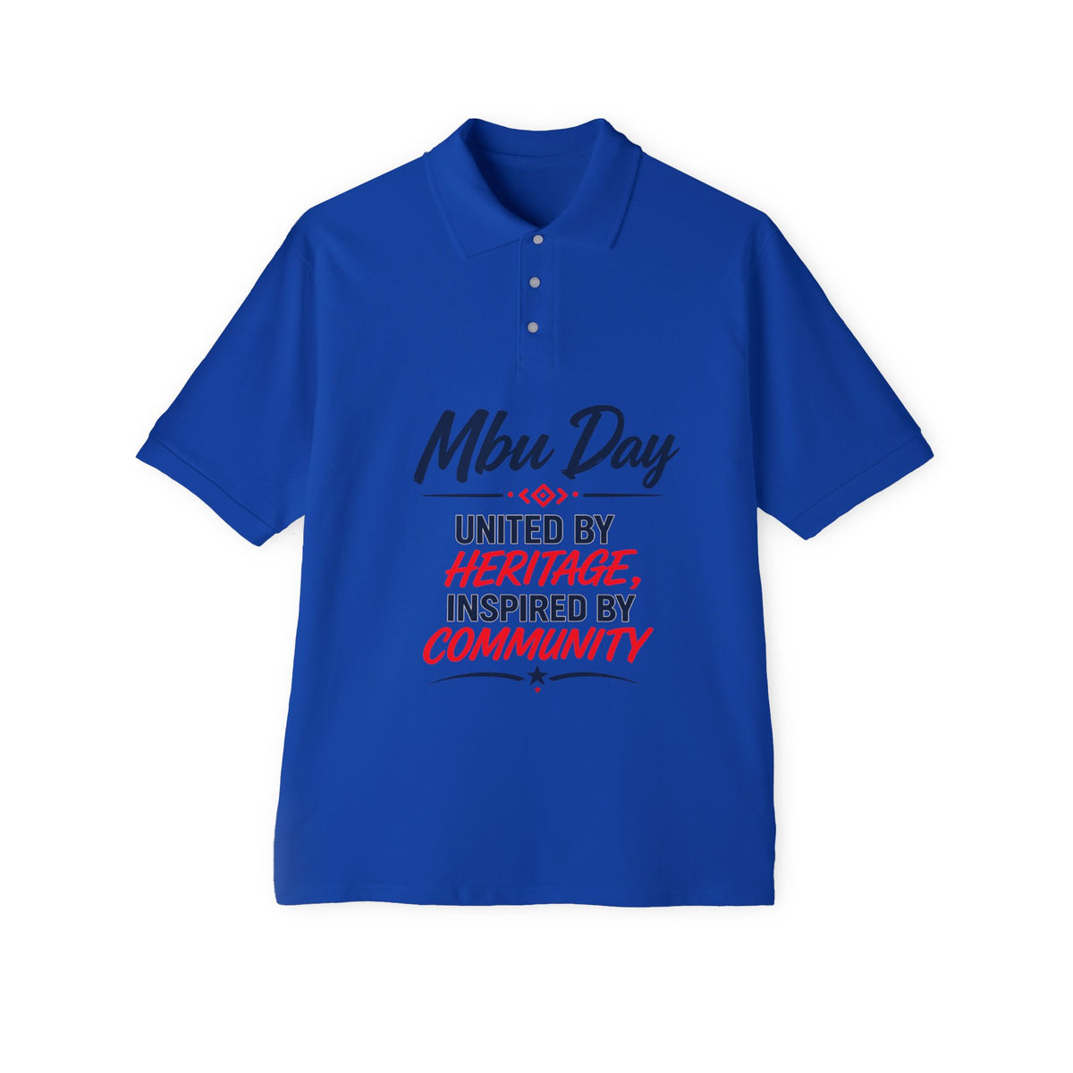Mbu Day Texas Polo — 'Mbu Day: United by Heritage, Inspired by Community' Men's Polo