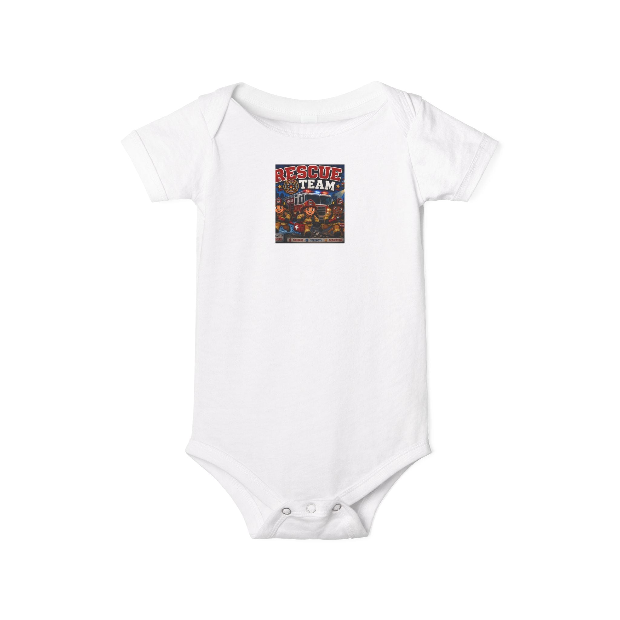 Infant Onesie - 'Team' Colorful Cartoon Character Print Baby Bodysuit