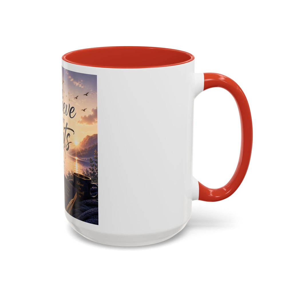Believe Without Limits Coffee Mug — Inspirational Motivational Ceramic Mug (11/15oz)