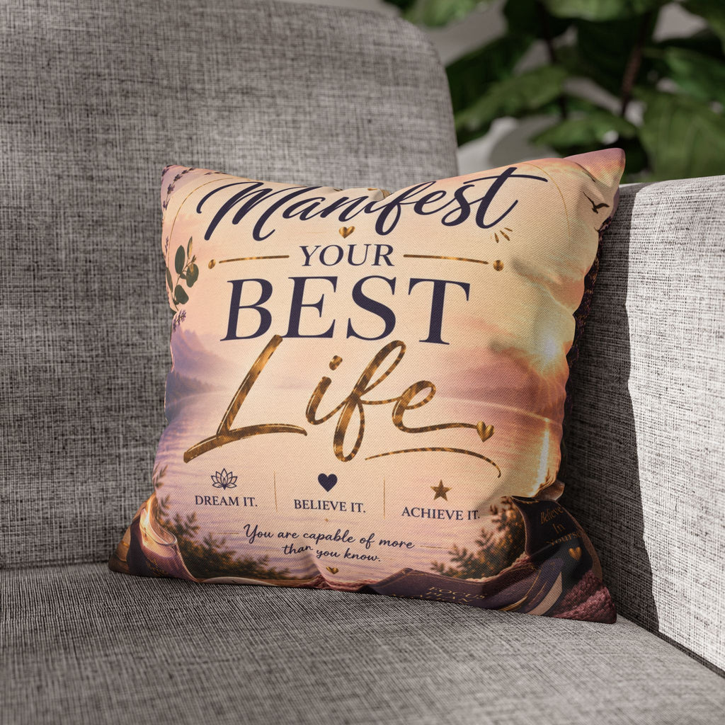 Manifest Your Best Life Decorative Pillowcase