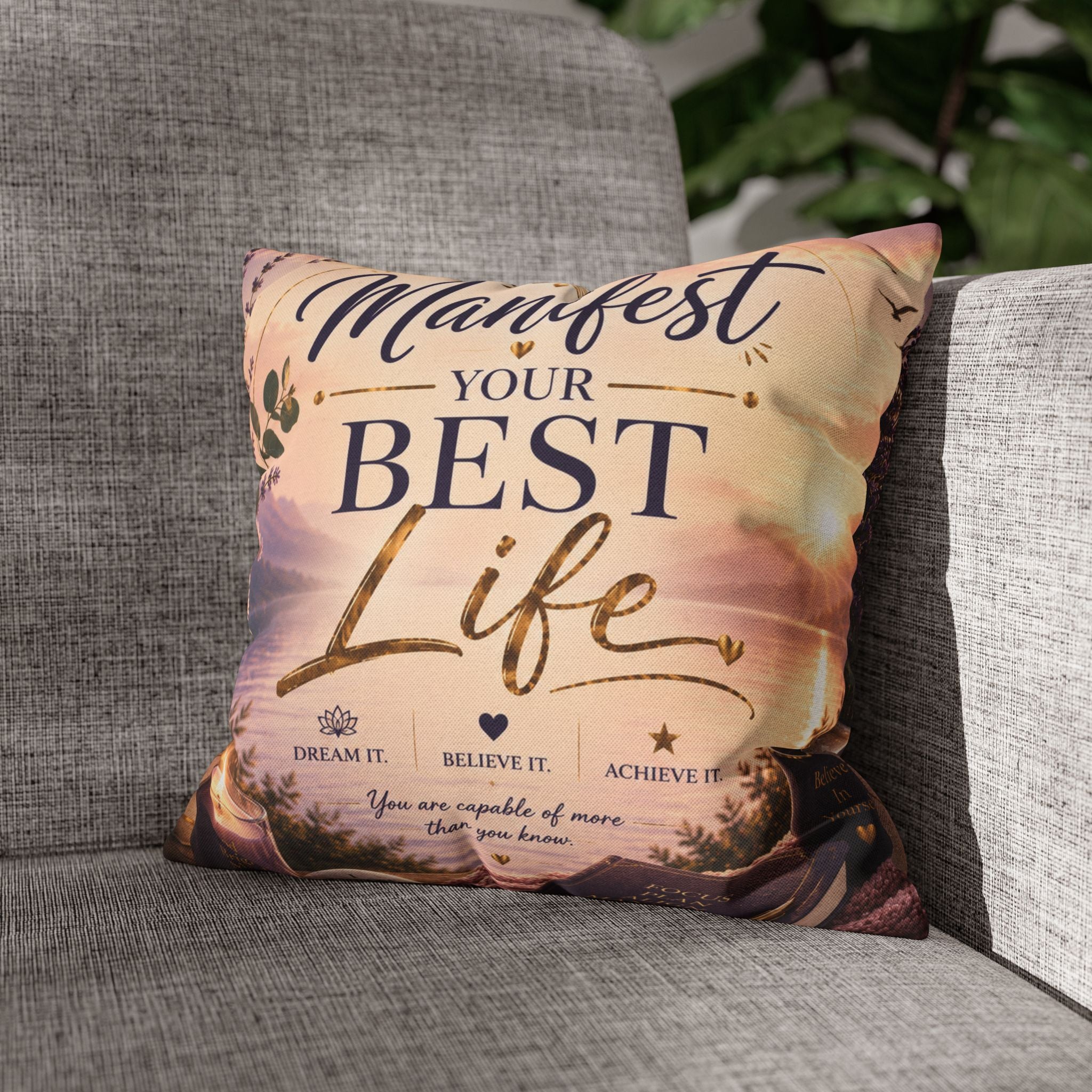 Manifest Your Best Life Decorative Pillowcase