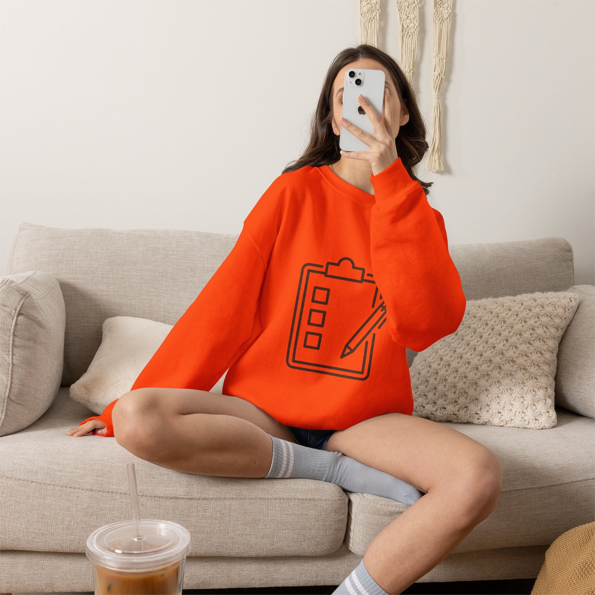 Checklist Crewneck Sweatshirt — Minimal Planner Icon Pullover