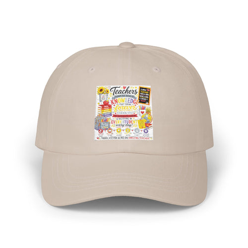Dad Cap — Teacher Appreciation Collage Hat (Thank You, Best Teacher)