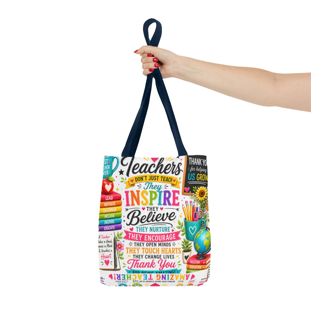 Teacher Appreciation Tote Bag — 'Teachers Inspire, They Believe' All-Over-Print Gift Tote