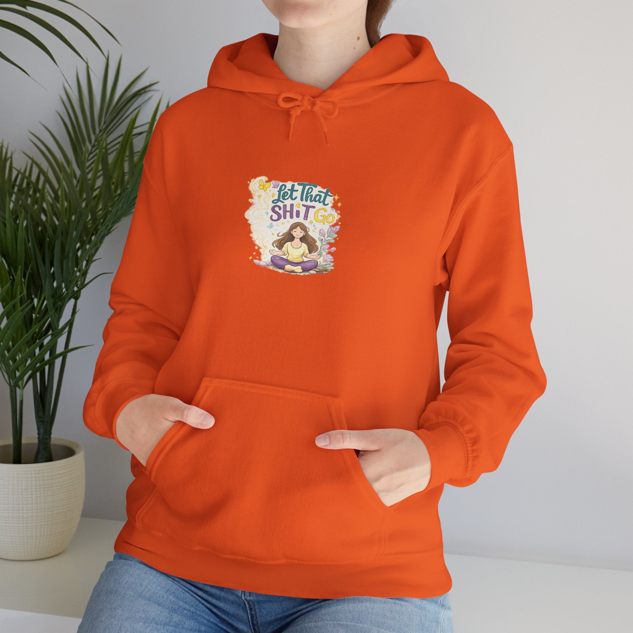 Cozy Witch Vibes Hoodie — "Not That Sh!t" Cute Witch Illustration Hoodie
