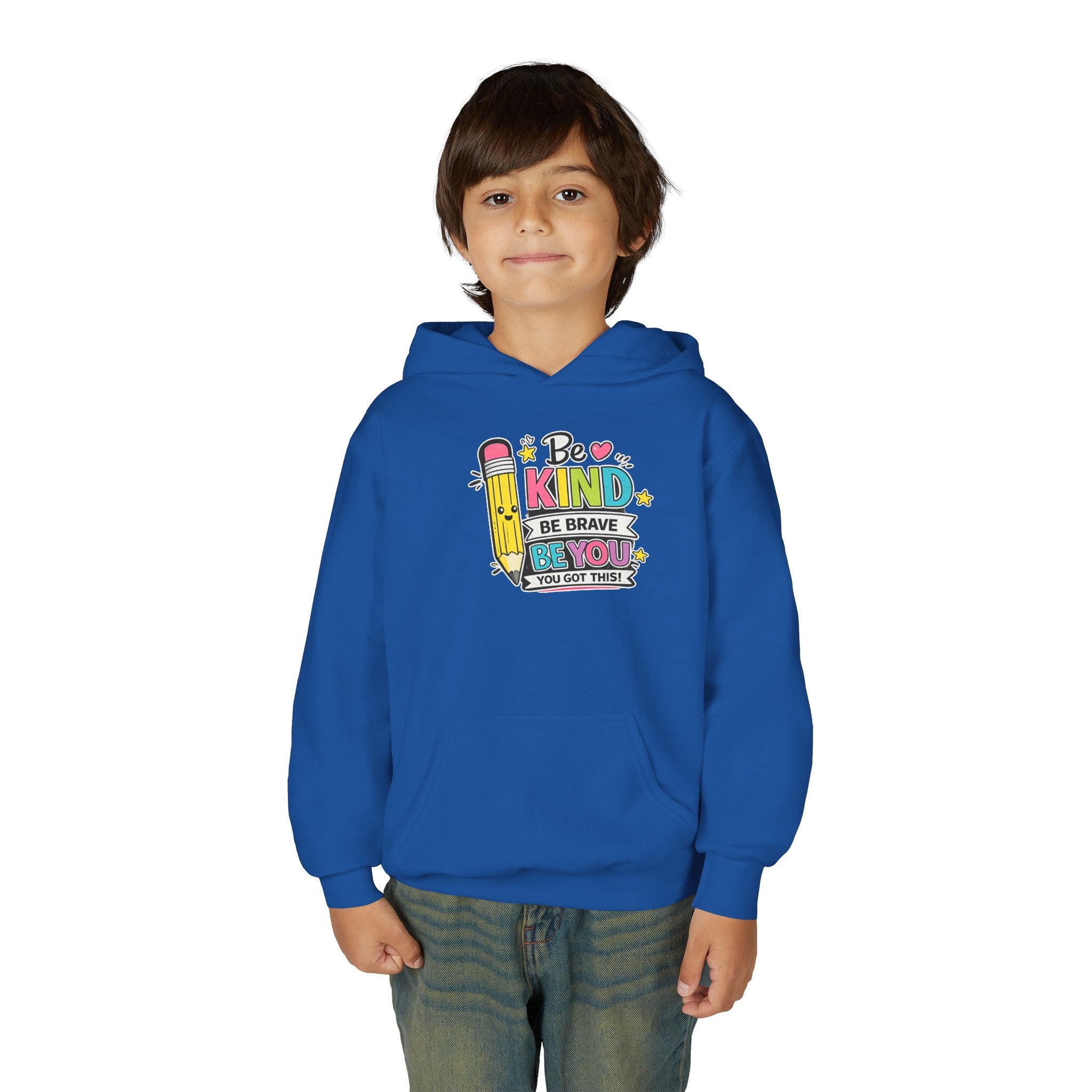 Be Kind Youth Hoodie – Encouraging Back-to-School Kids Sweatshirt