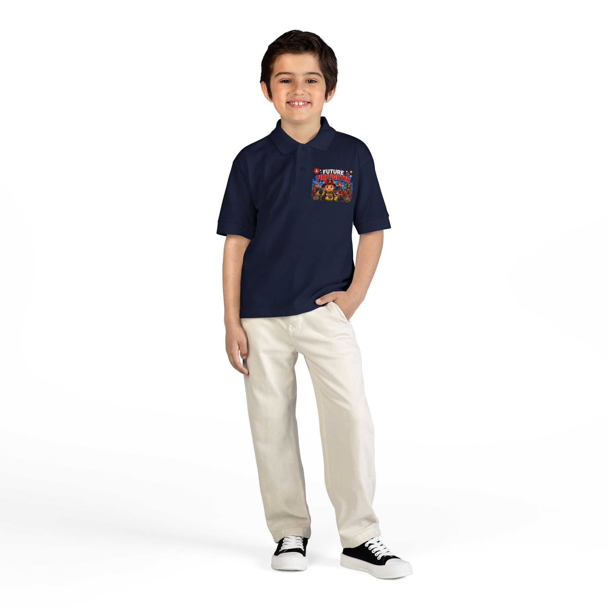 Youth Polo — "Future Firefighter" Kids Short-Sleeve Polo
