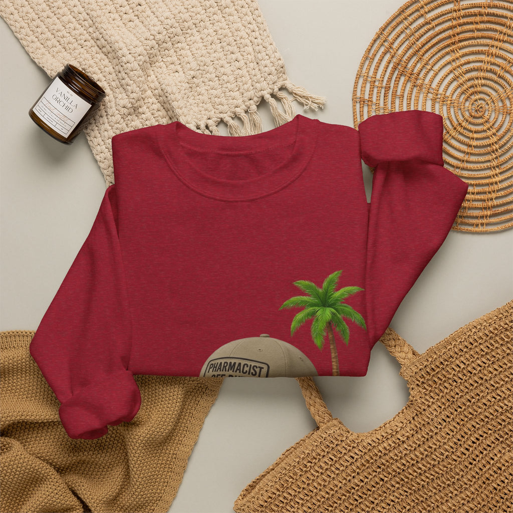 Vacation Vibes Sweatshirt — 'Pharmacist Off Duty' Palm Tree Travel Crewneck