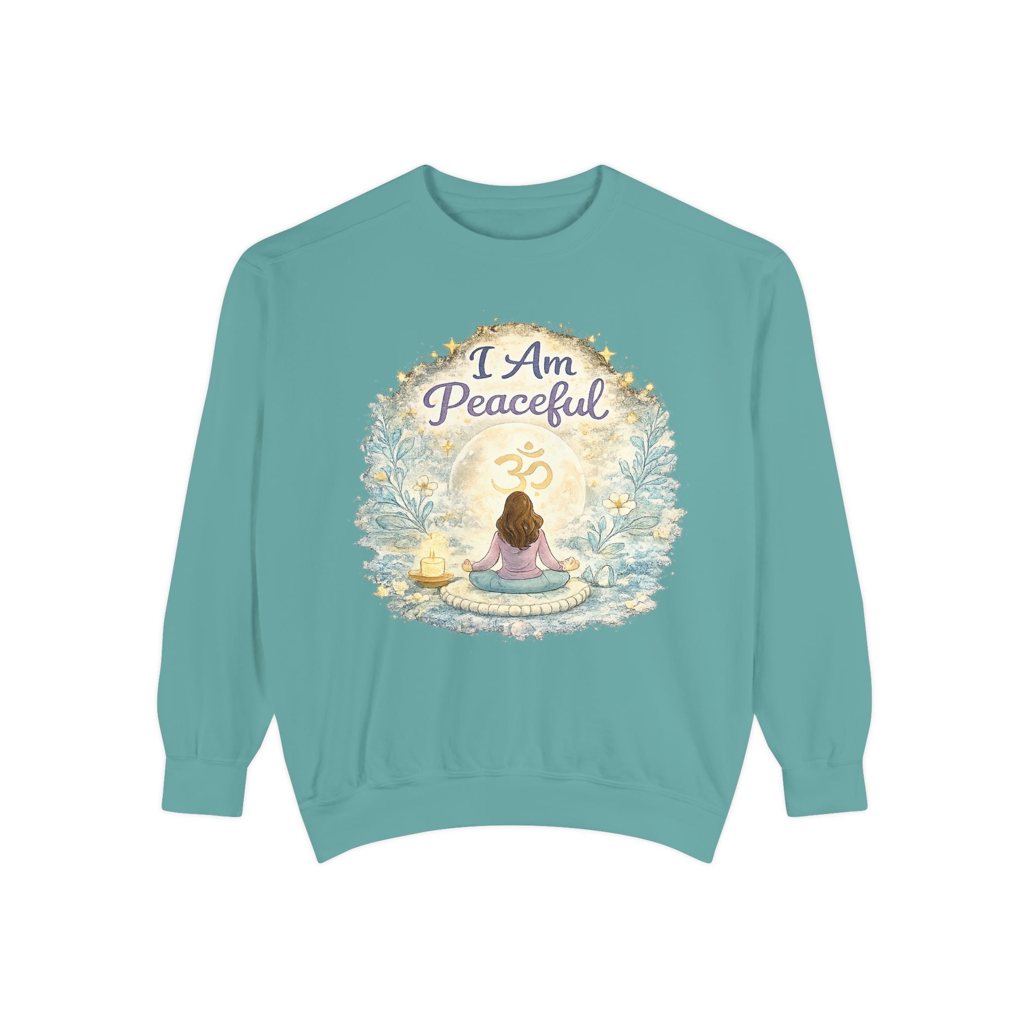 I Am Peaceful Meditation Sweatshirt — Yoga, Mindfulness & Spiritual Comfort