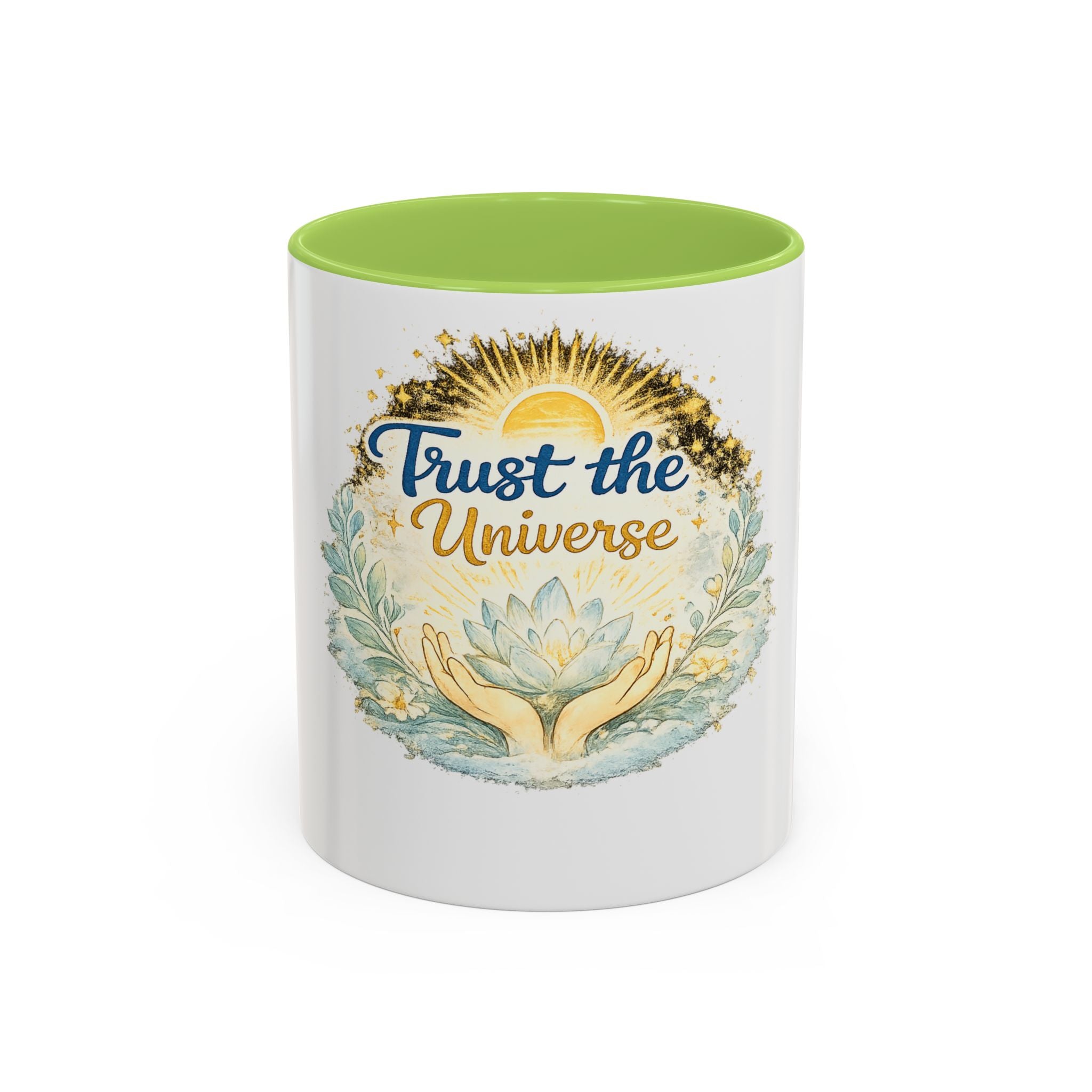 Trust the Universe Accent Coffee Mug — Inspirational Spiritual Tea & Coffee Cup (11/15oz)