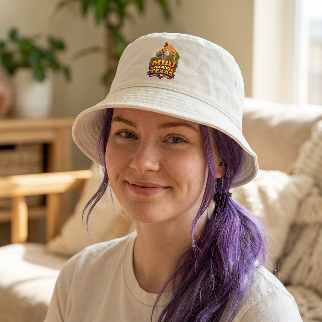 Texas BBQ Bucket Hat — 'Smokin' MBU Day' Graphic Sun Hat
