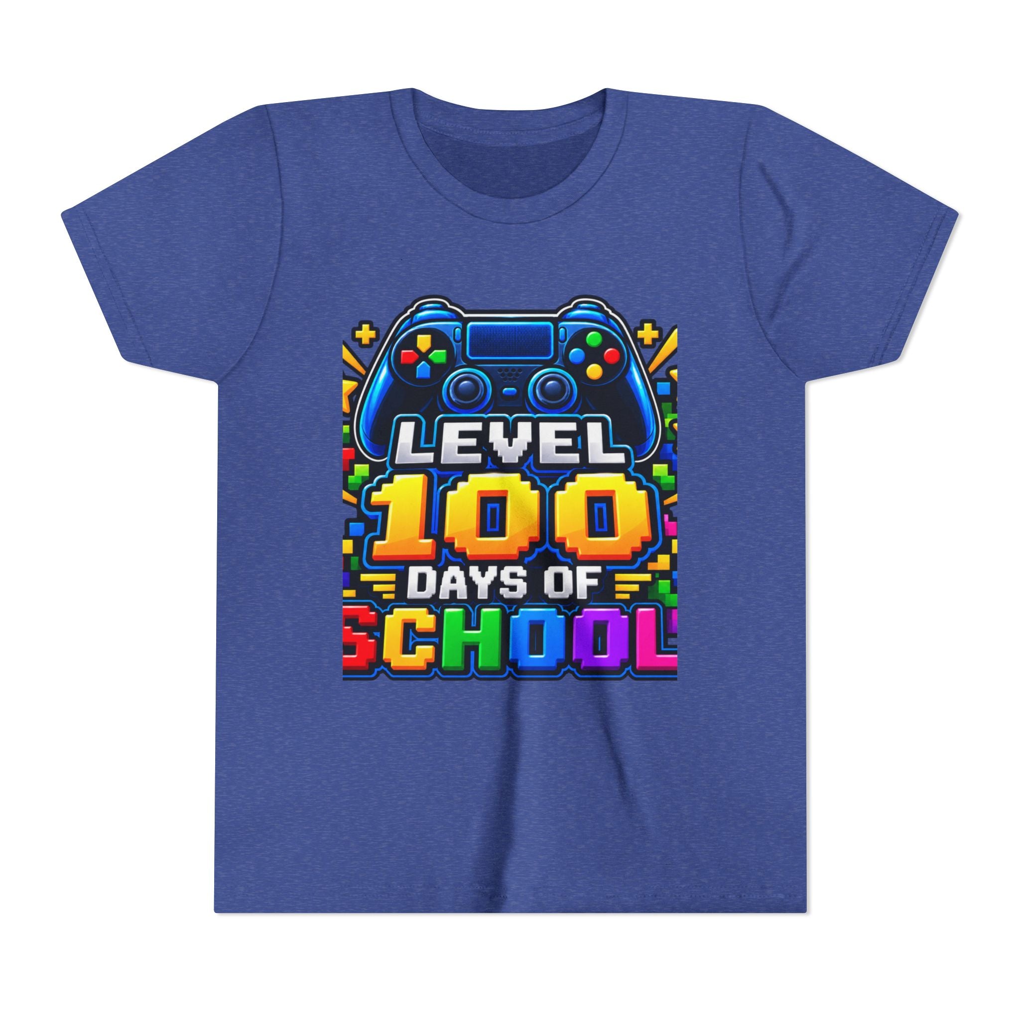 Level 100 Days of School Youth Tee — Gamer 100th Day of School Shirt