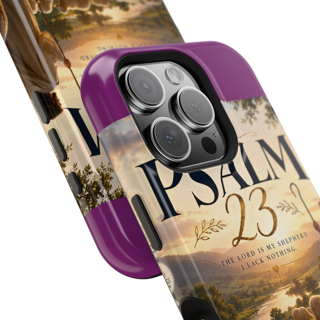 Psalm 23 Phone Case — Magnetic Impact-Resistant Christian iPhone Cover