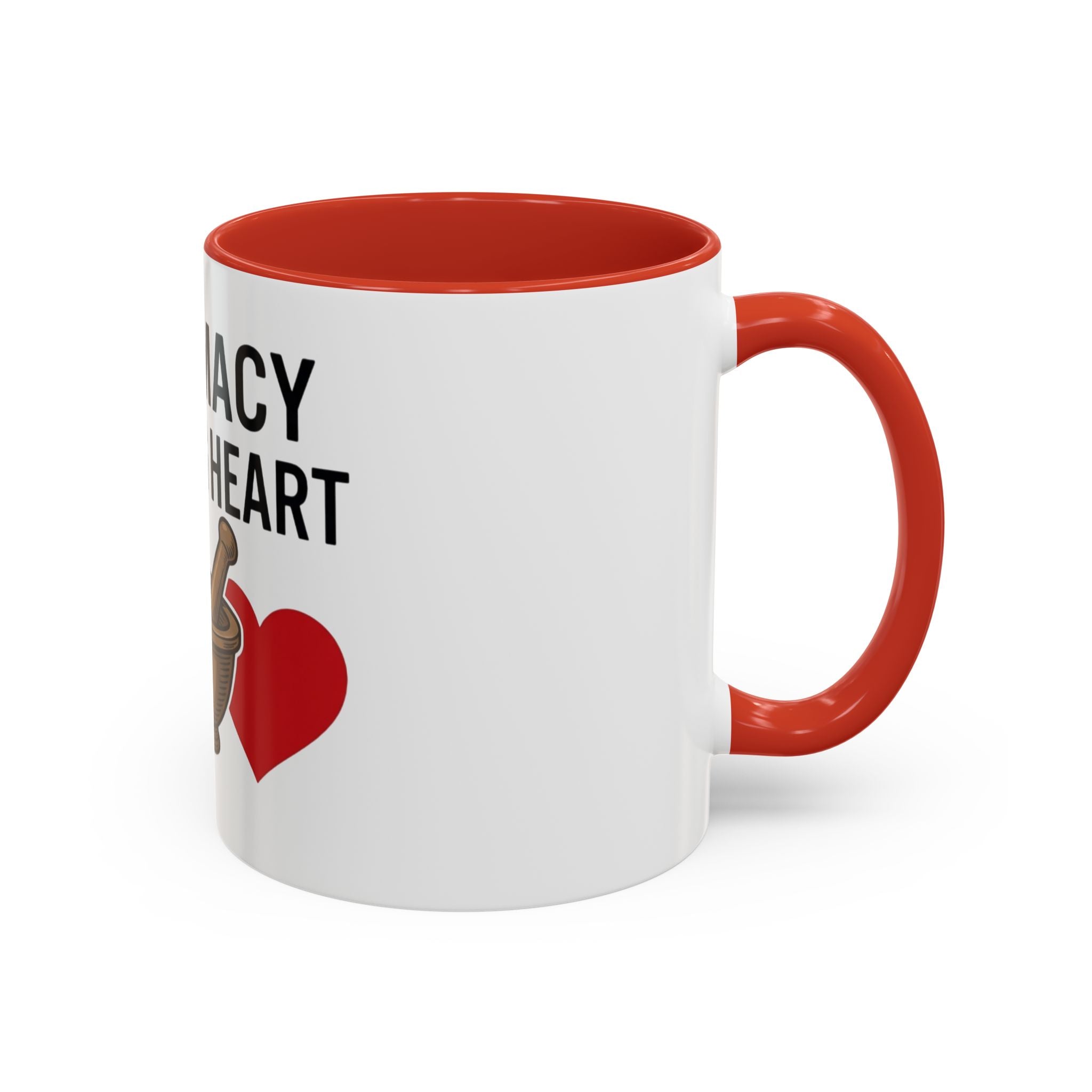 Pharmacy Healing Heart Coffee Mug — Pharmacist Appreciation Accent Mug