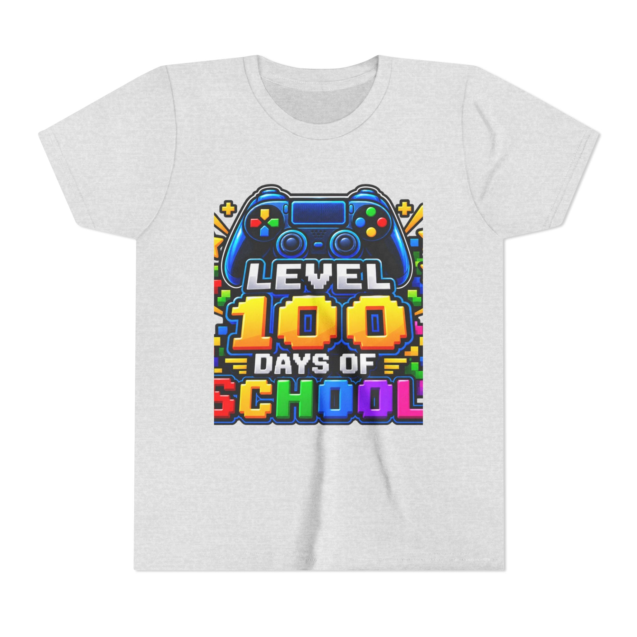 Level 100 Days of School Youth Tee — Gamer 100th Day of School Shirt