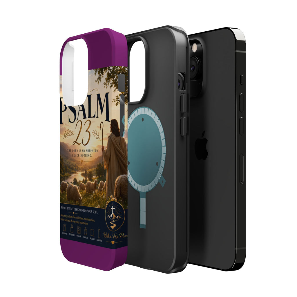 Psalm 23 Phone Case — Magnetic Impact-Resistant Christian iPhone Cover