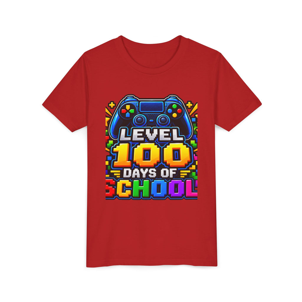 Level 100 Days of School Youth Tee — Gamer 100th Day of School Shirt