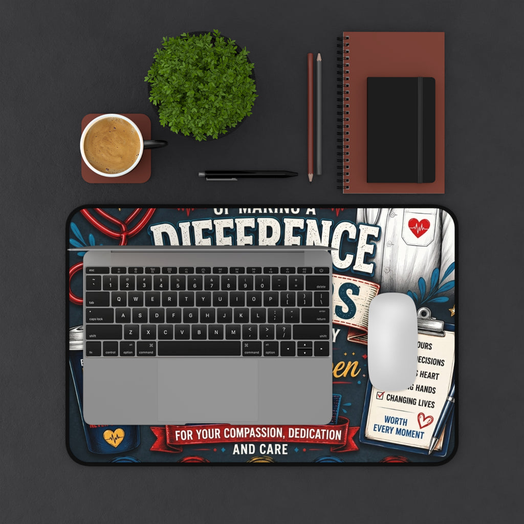Doctor Appreciation Desk Mat – "Making a Difference" Thank You Gift