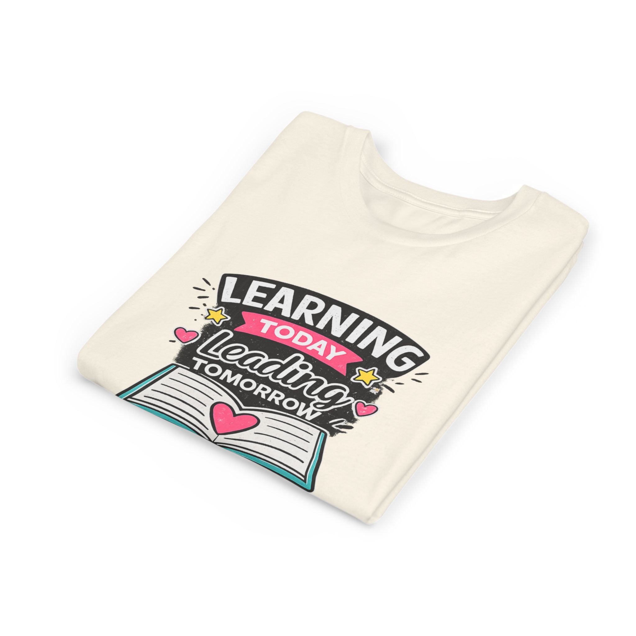 Youth Tee — "Learning Today, Leading Tomorrow" School Kids Graphic T-Shirt