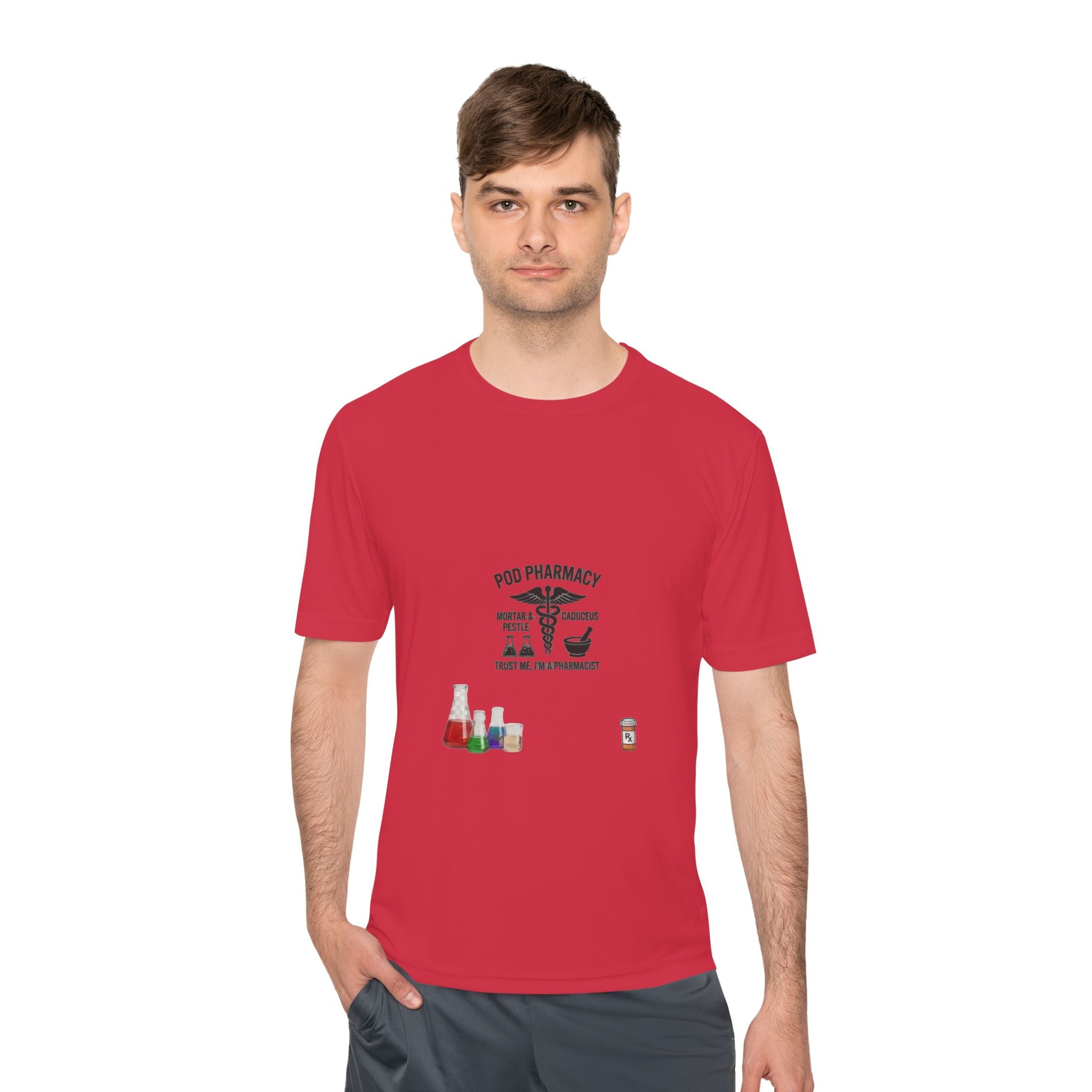 Lab Tech Tee — 'PhD Pharmacy' Science Beakers Graphic Shirt