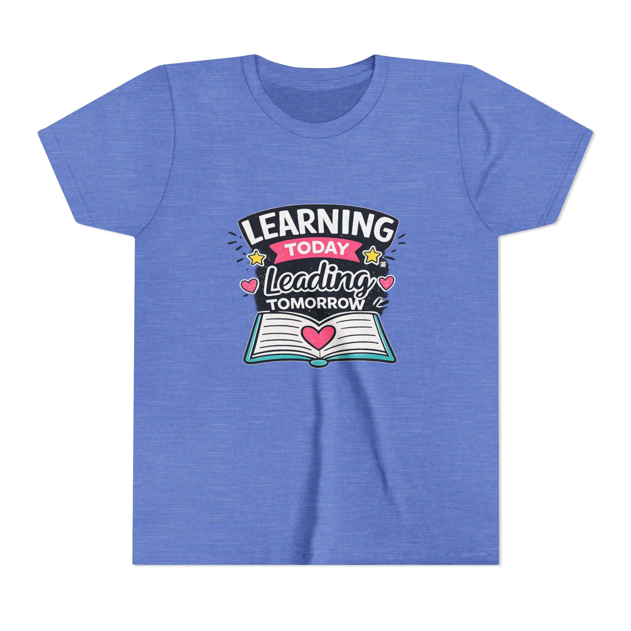 Youth Tee — "Learning Today, Leading Tomorrow" School Kids Graphic T-Shirt
