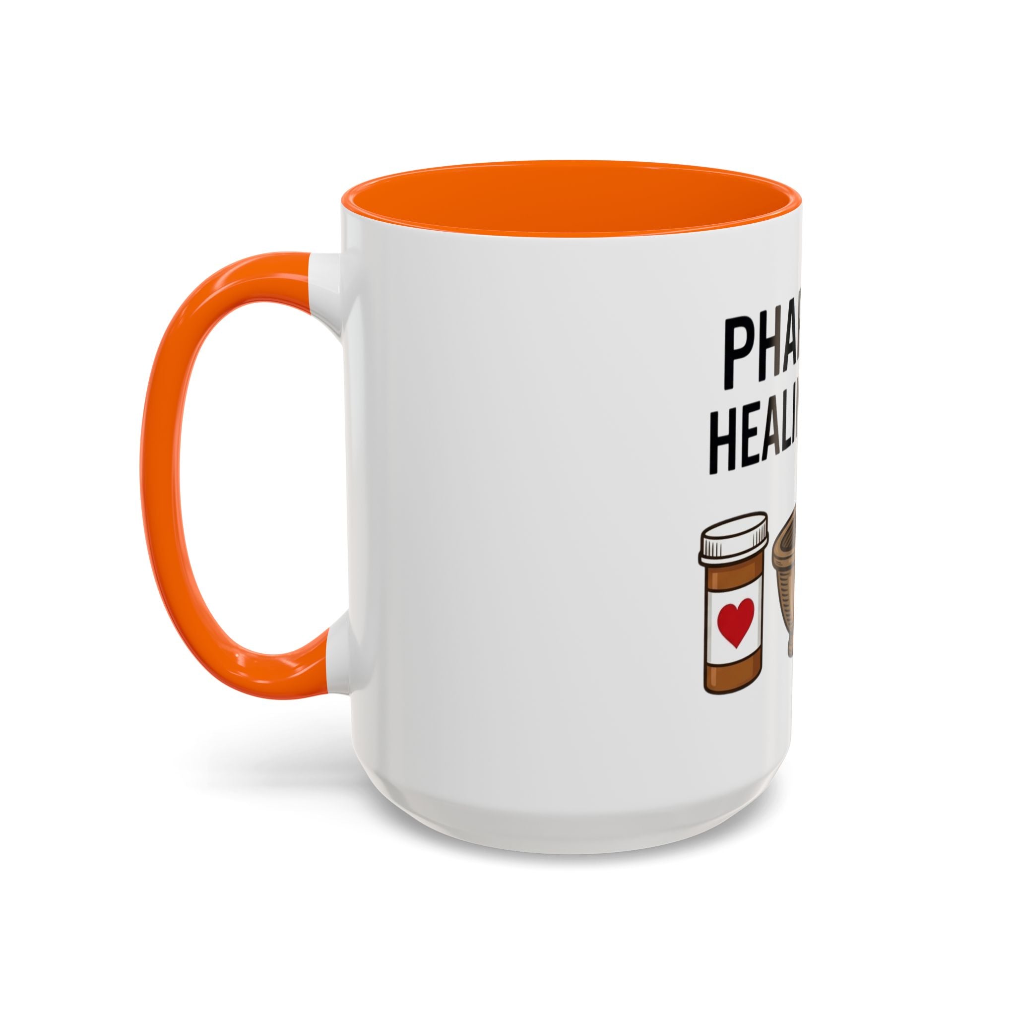 Pharmacy Healing Heart Coffee Mug — Pharmacist Appreciation Accent Mug