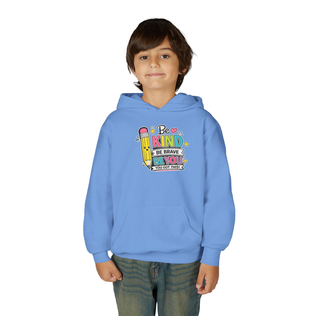 Be Kind Youth Hoodie – Encouraging Back-to-School Kids Sweatshirt