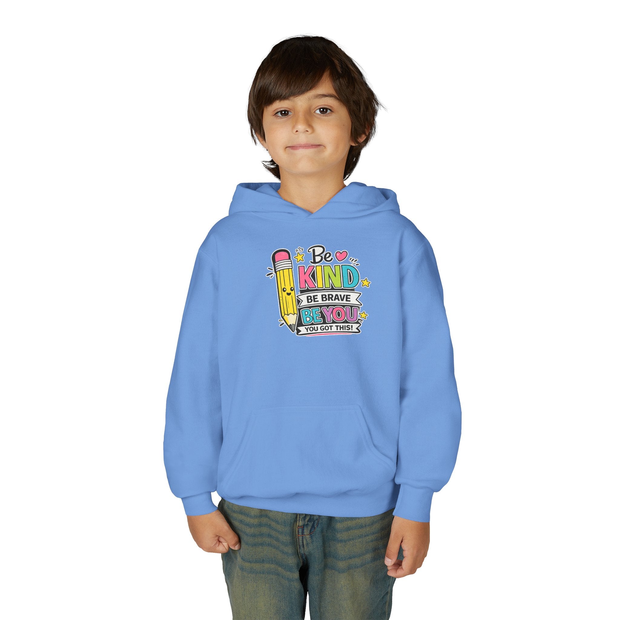Be Kind Youth Hoodie – Encouraging Back-to-School Kids Sweatshirt