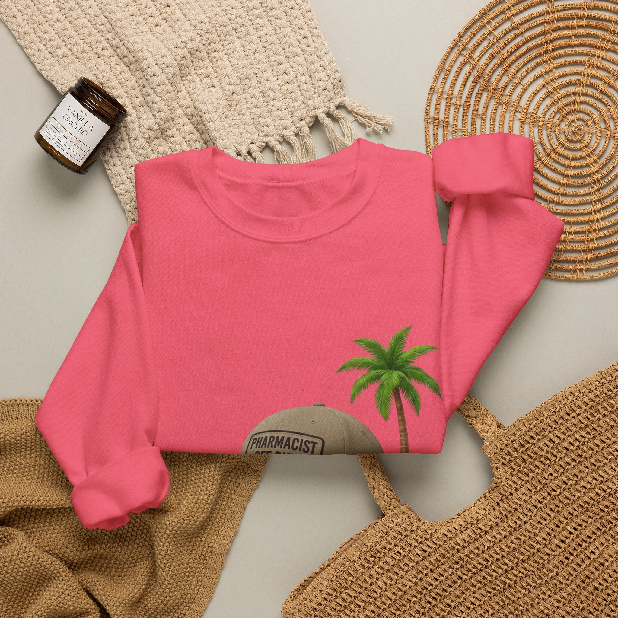 Vacation Vibes Sweatshirt — 'Pharmacist Off Duty' Palm Tree Travel Crewneck
