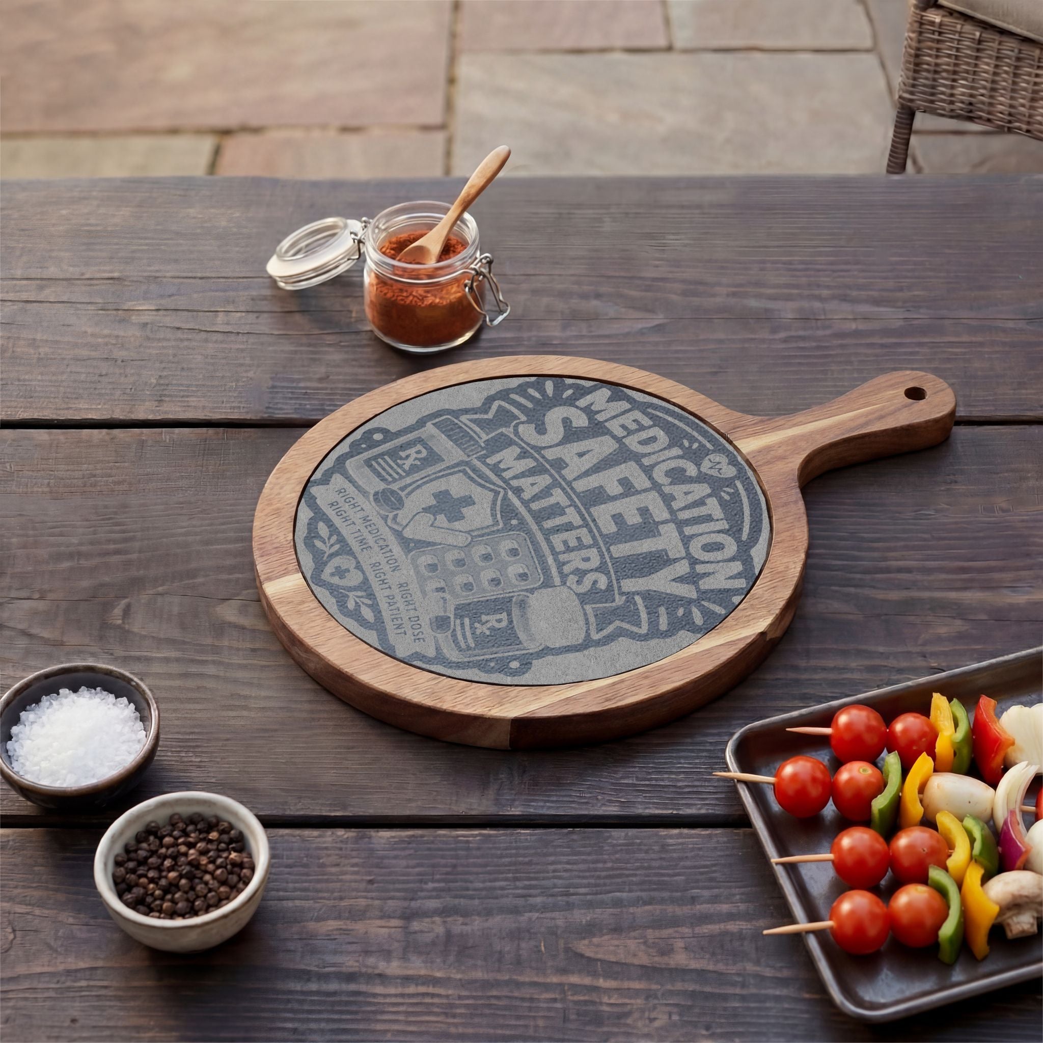 Medication Safety Matters Engraved Serving Board | Perfect Gift for Pharmacists