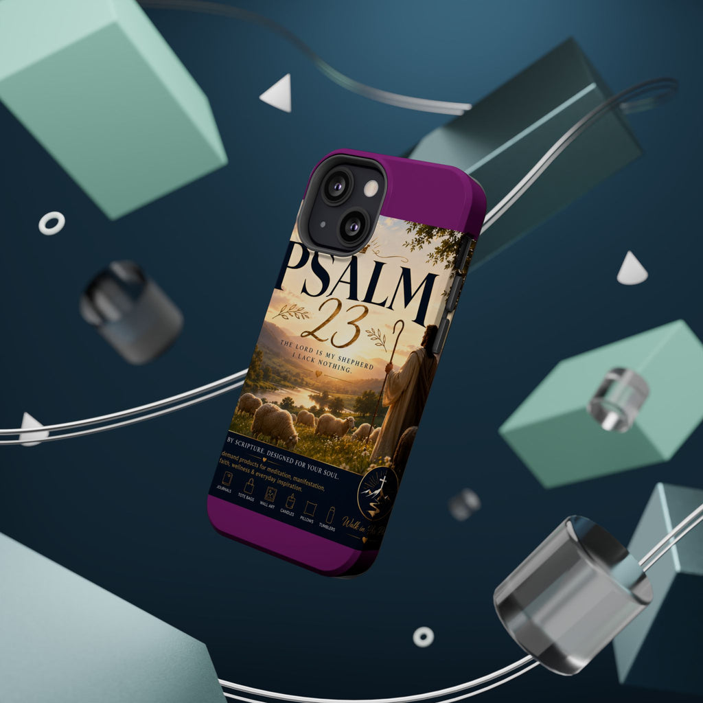 Psalm 23 Phone Case — Magnetic Impact-Resistant Christian iPhone Cover