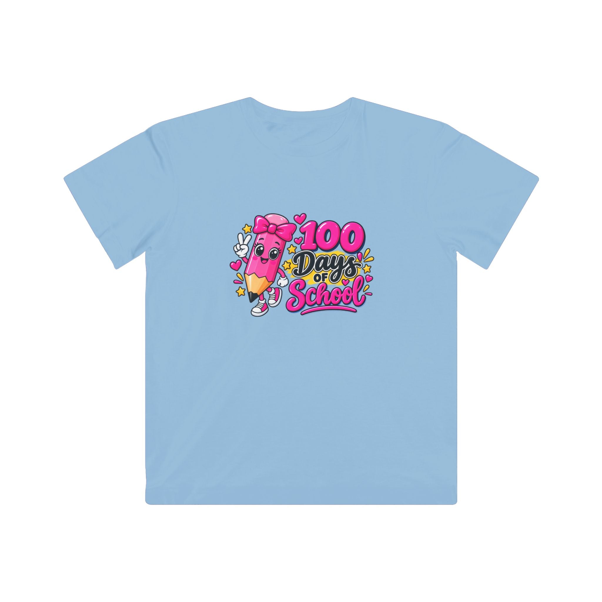 100 Days of School Kids T-Shirt – Cute Pencil Celebration Tee