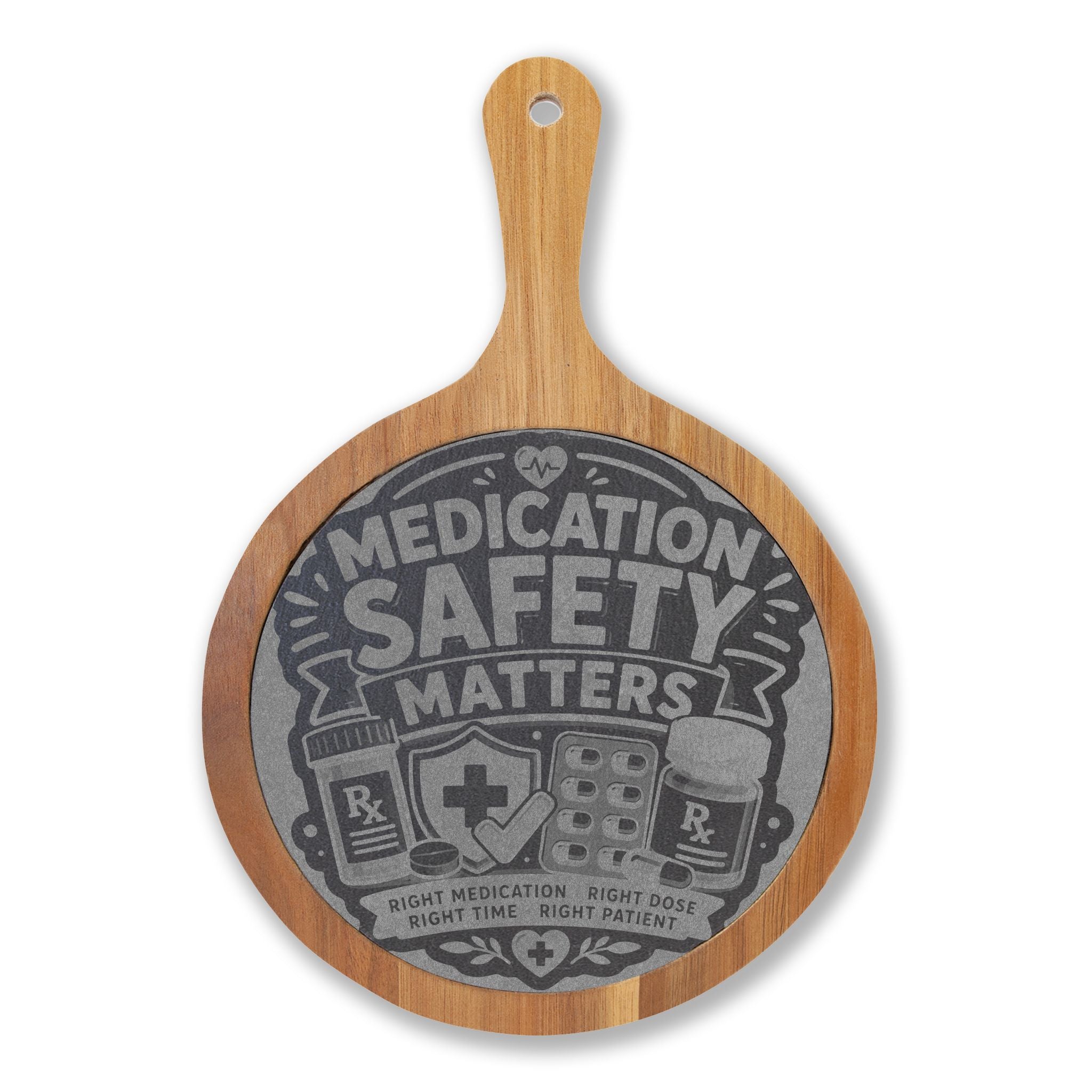 Medication Safety Matters Engraved Serving Board | Perfect Gift for Pharmacists