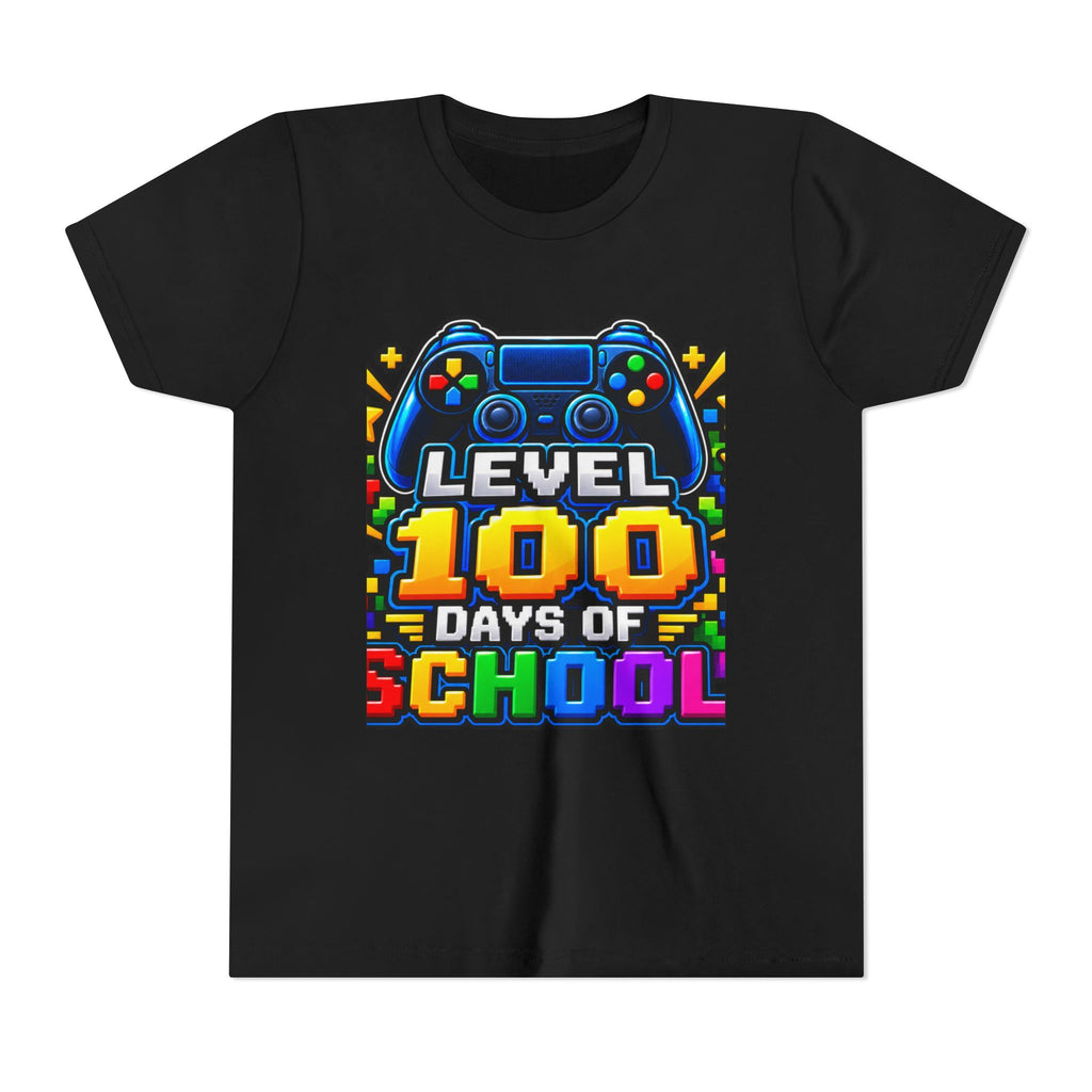 Level 100 Days of School Youth Tee — Gamer 100th Day of School Shirt