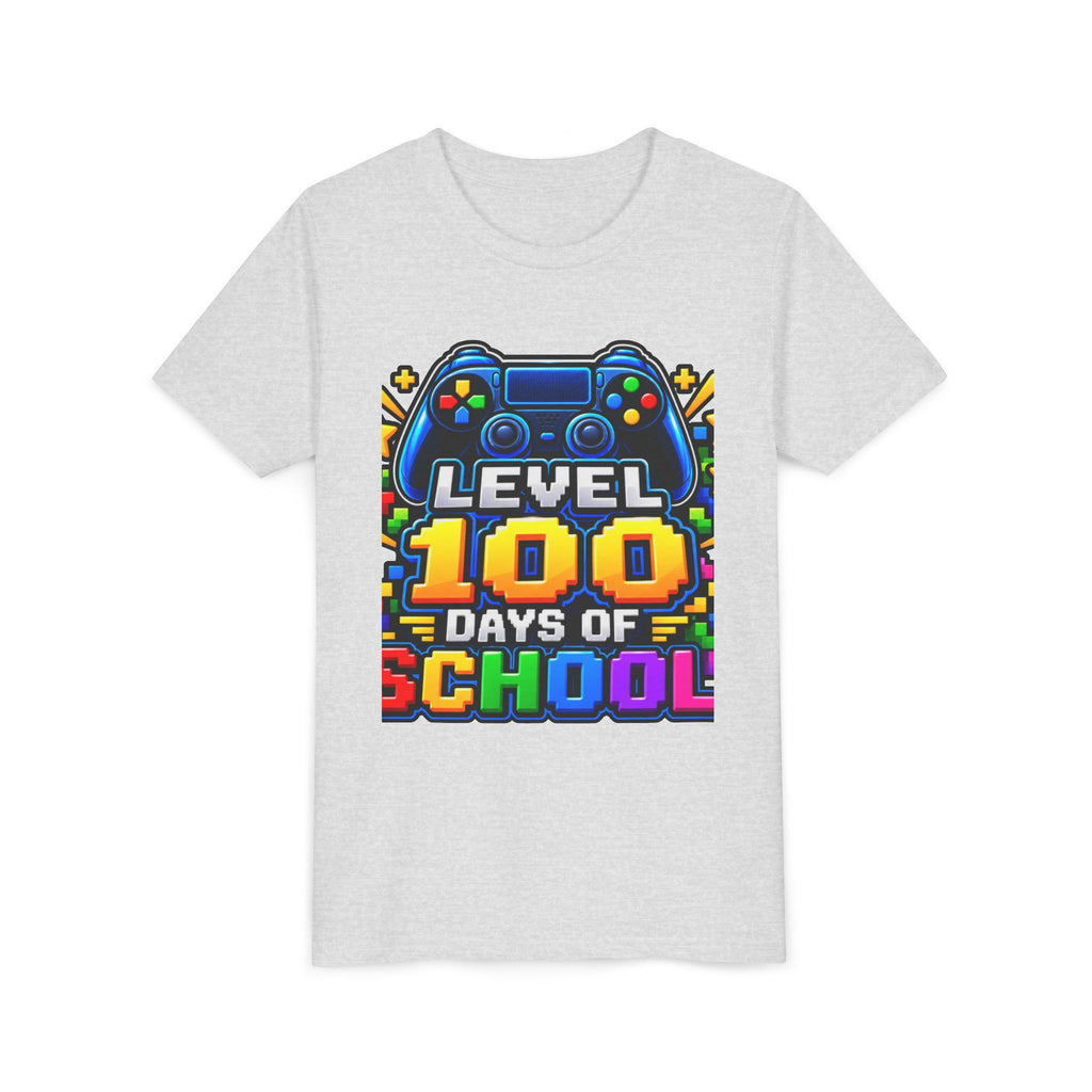 Level 100 Days of School Youth Tee — Gamer 100th Day of School Shirt