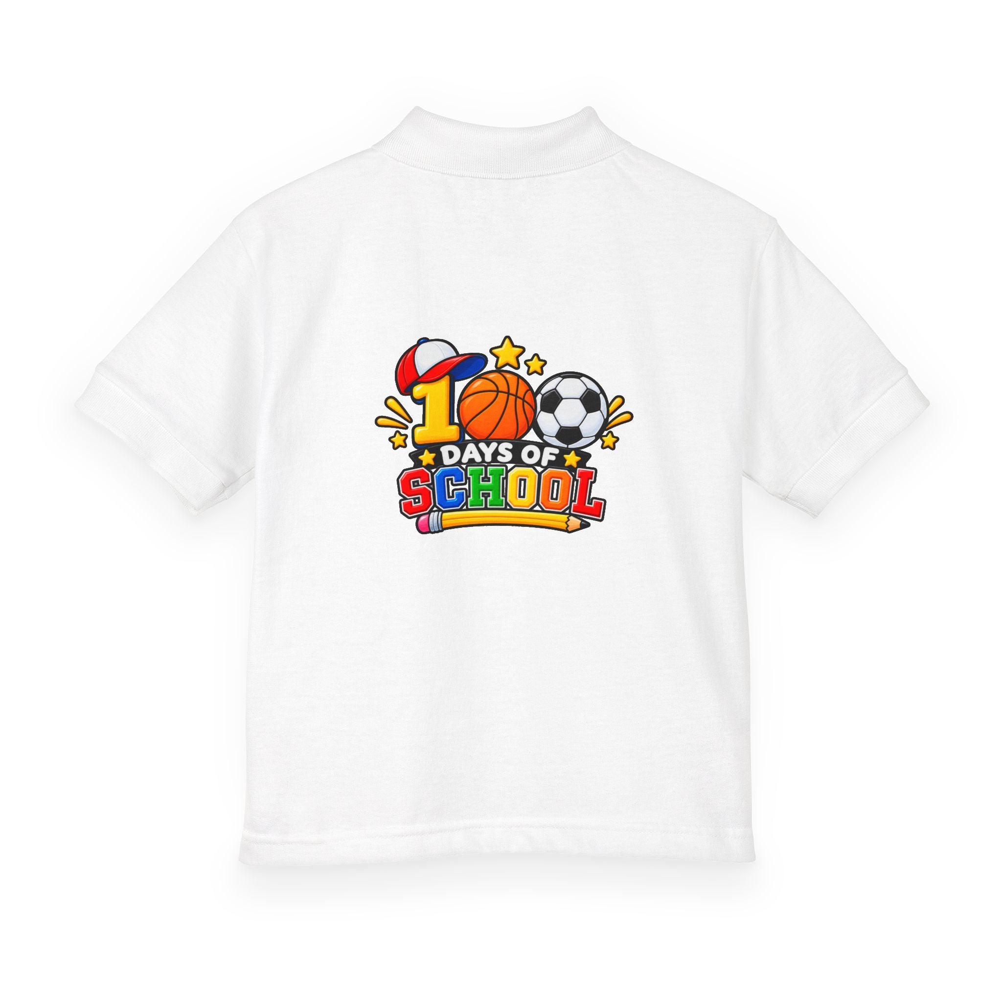 Youth Polo — "100 Days of School" Sport-Themed Kids Polo