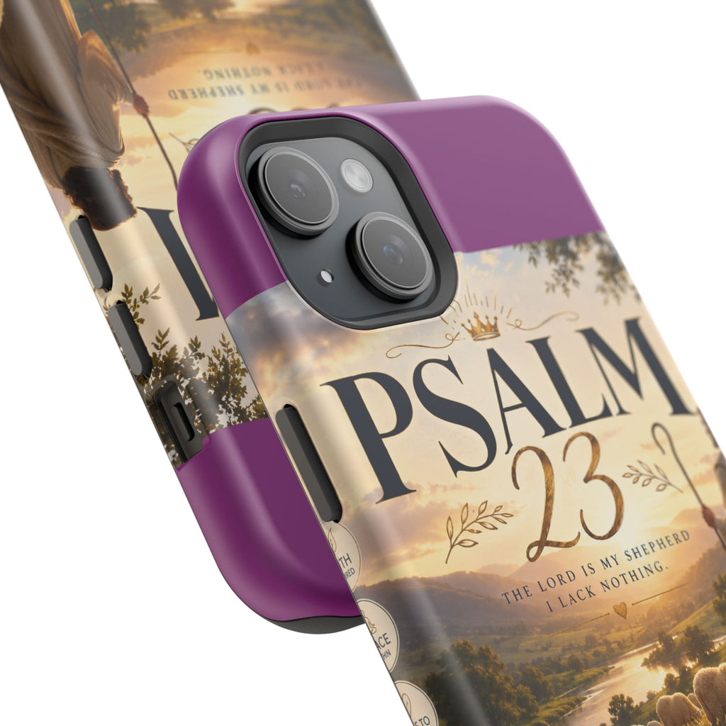Psalm 23 Phone Case — Magnetic Impact-Resistant Christian iPhone Cover