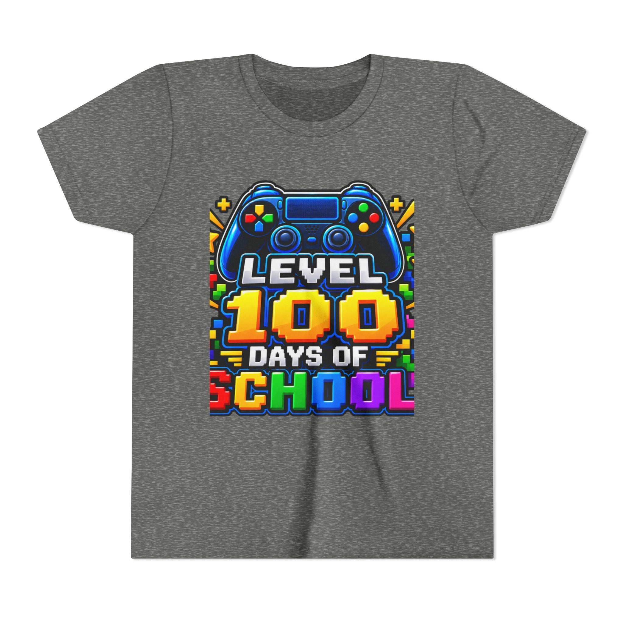 Level 100 Days of School Youth Tee — Gamer 100th Day of School Shirt