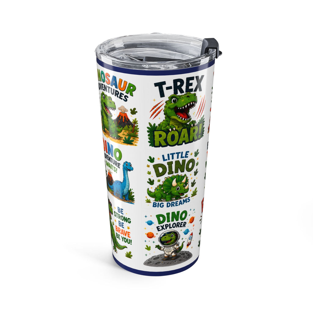 20oz Dino Tumbler — Cute Kids Dinosaur Travel Cup with 'Dino Lover', 'Roarsome' & 'Born to Be Wild' Designs