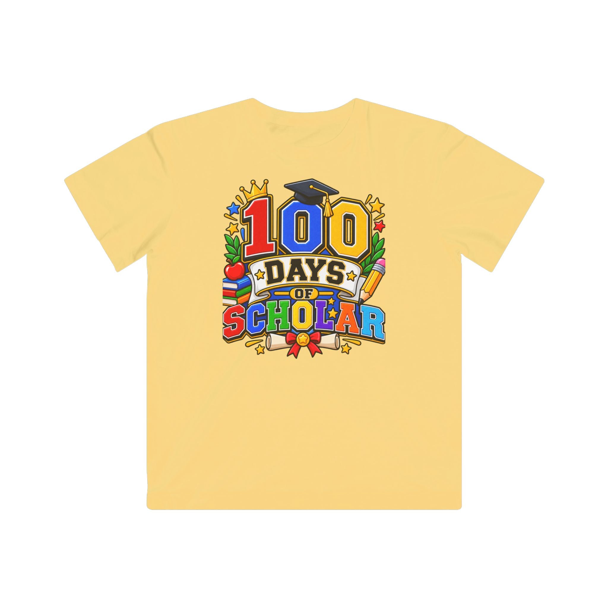 100 Days of School Kids Tee — Colorful Scholastic Celebration Shirt
