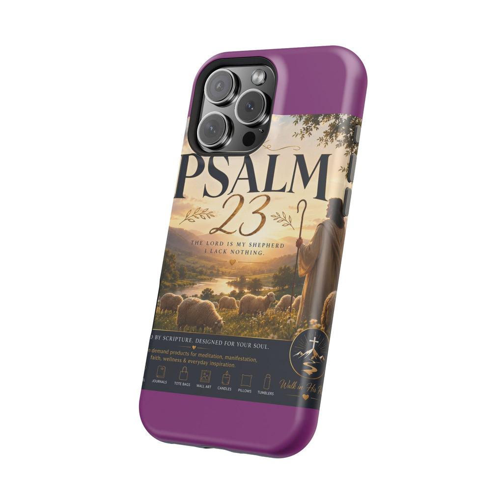 Psalm 23 Phone Case — Magnetic Impact-Resistant Christian iPhone Cover