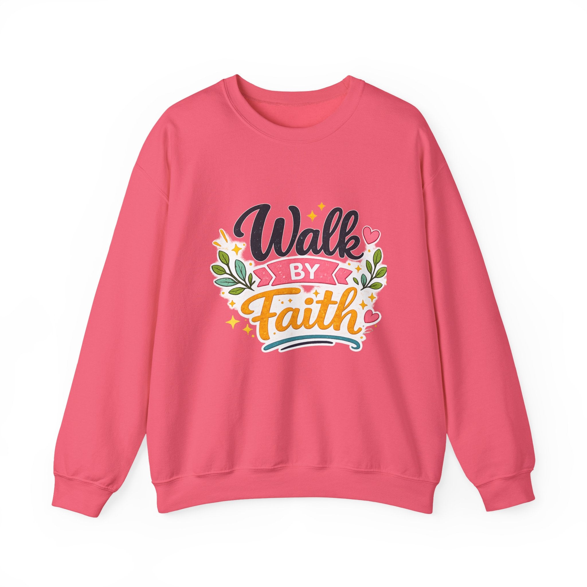 Walk By Faith Crewneck Sweatshirt — Inspirational Christian Pullover