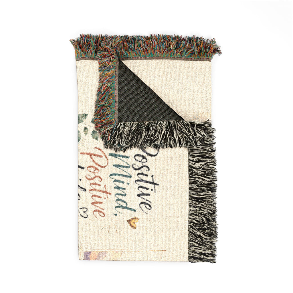Inspirational Quote Woven Blanket — "Choose Joy" Comfort Throw